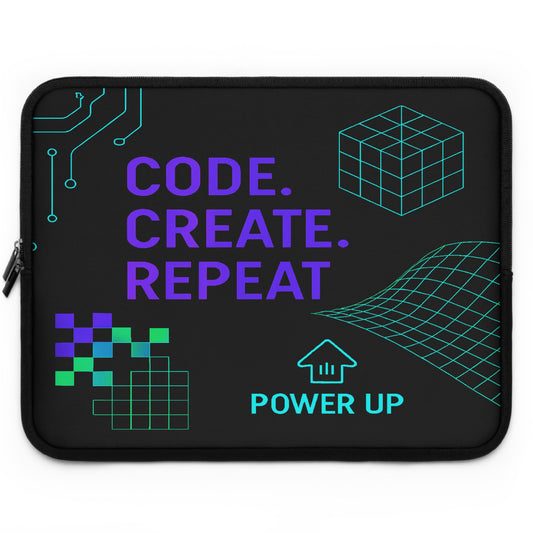 Code. Create. Repeat - Funda Portátil de 17"