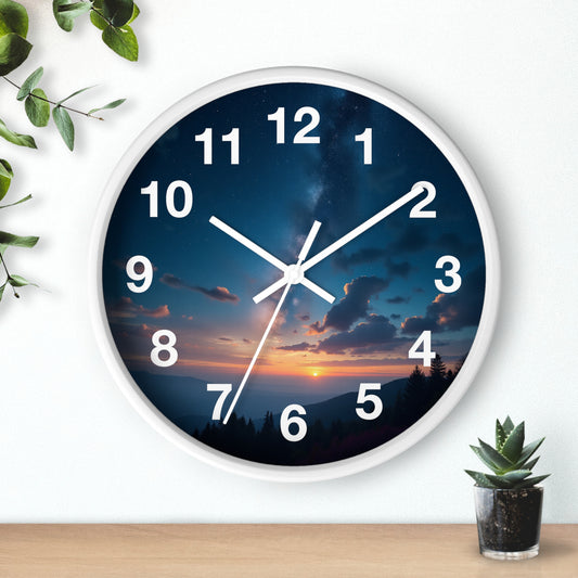 The Awakening of the Stars - Handcrafted Wooden Frame Wall Clock with High Definition Acrylic Cover 
