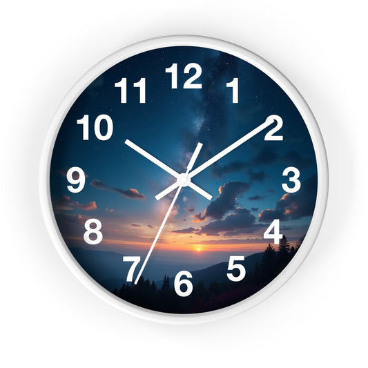 The Awakening of the Stars - Handcrafted Wooden Frame Wall Clock with High Definition Acrylic Cover 