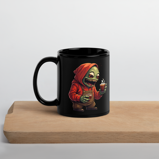 ZombiLatte - Glossy Black Mug 