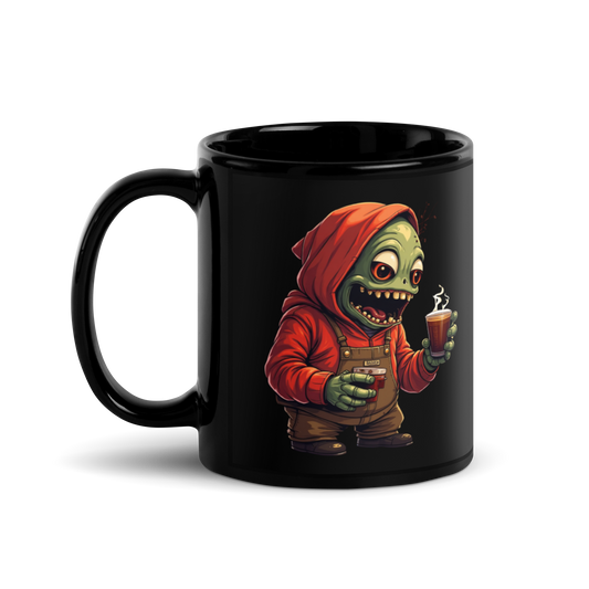 ZombiLatte - Glossy Black Mug 