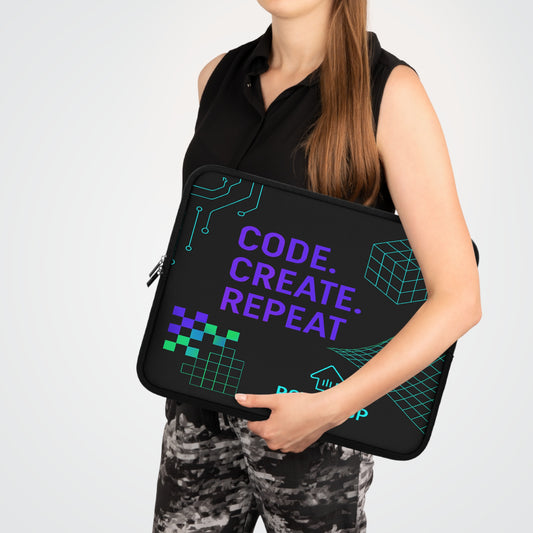 Code. Create. Repeat - Funda Portátil de 17"