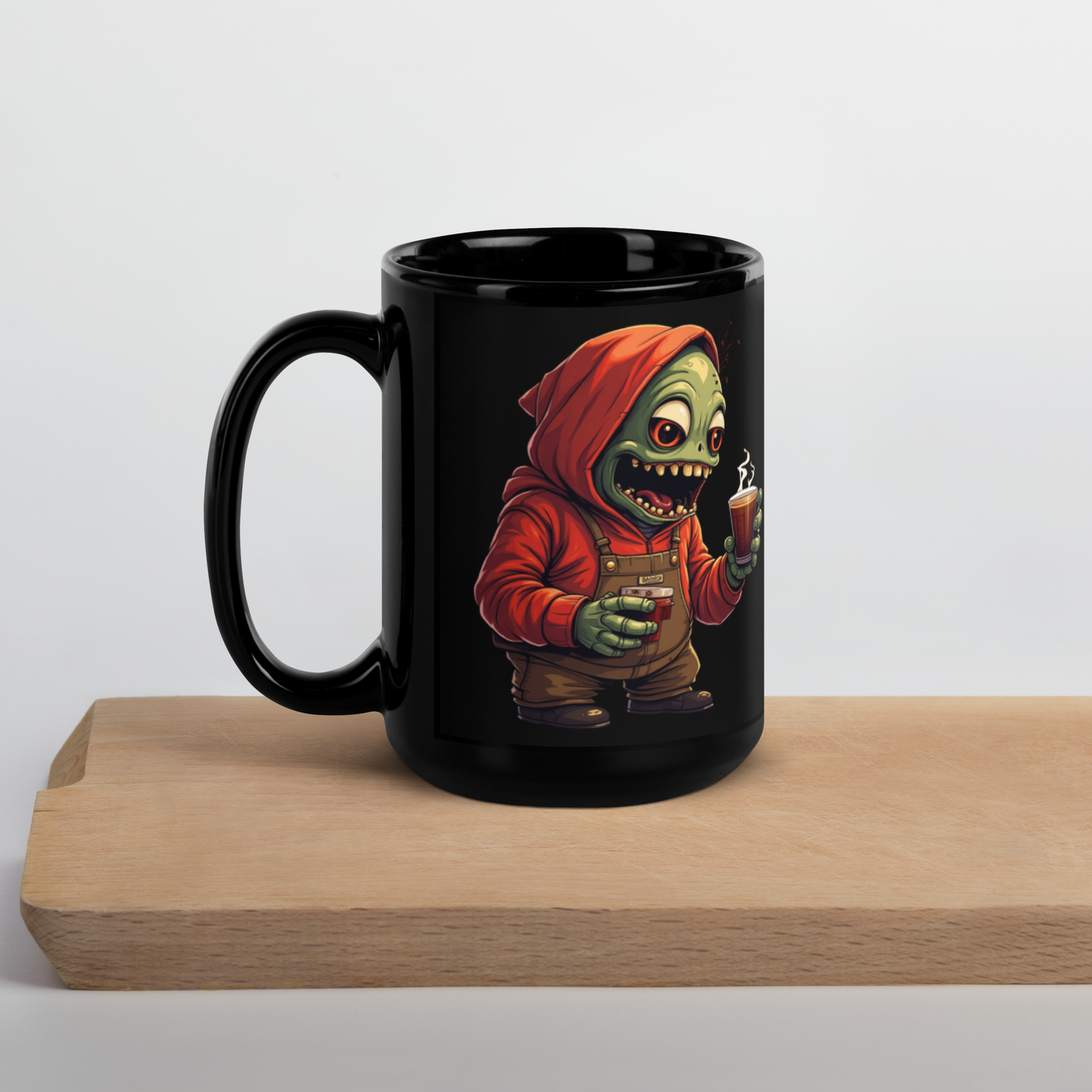 ZombiLatte - Glossy Black Mug 