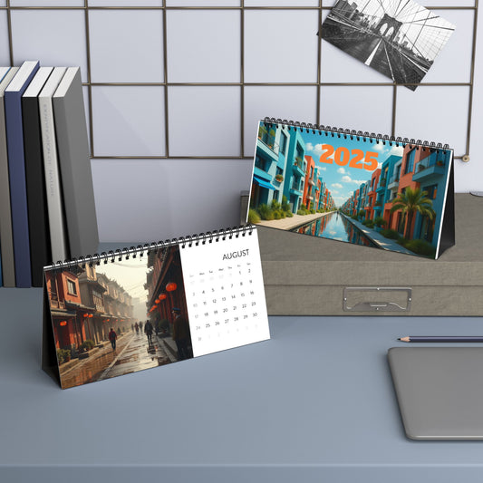 Trazos del Mundo - Calendario de Mesa 2025