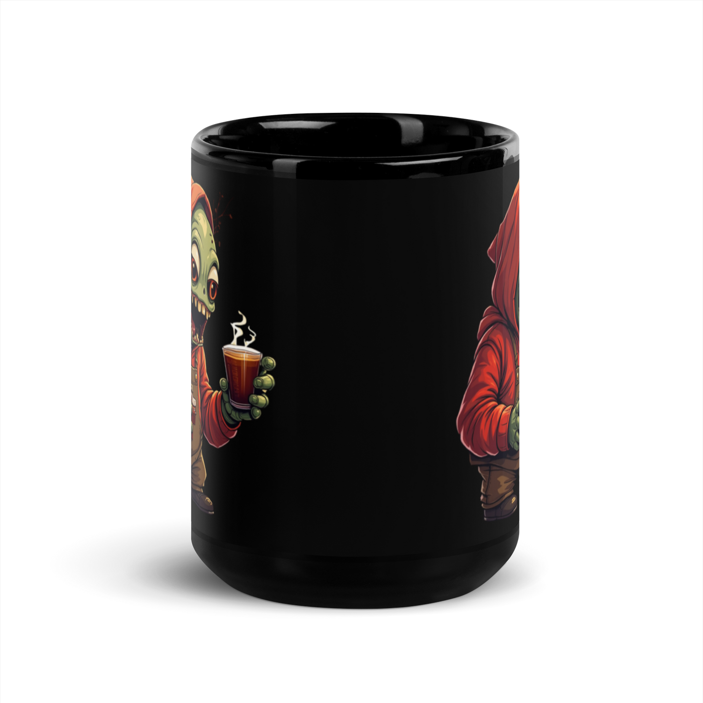 ZombiLatte - Glossy Black Mug 
